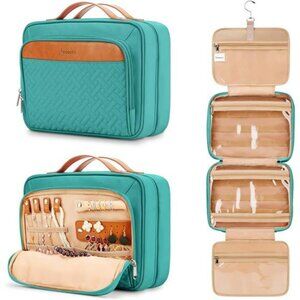 Hanging Travel Toiletry Bag for Women with Jewelry Organizer Waterproof